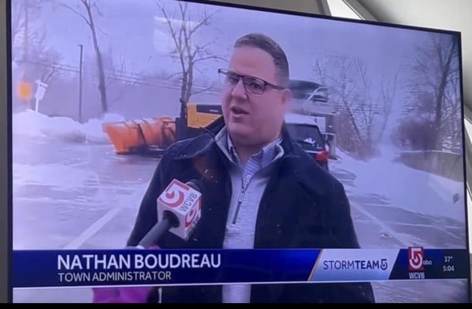 Nathan Boudreau during a WCVB interview